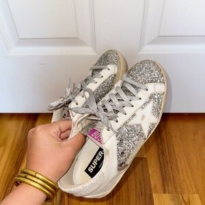 silver sparkle golden goose